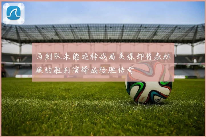 马刺队未能逆转战局美媒却将森林狼的胜利演绎成险胜传奇